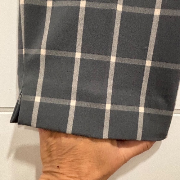 Cleo petites Everybody ankle pants grey and white size 10 petite - Picture 7 of 11